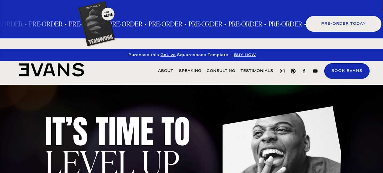 Squarespace Coaches Evans template #9